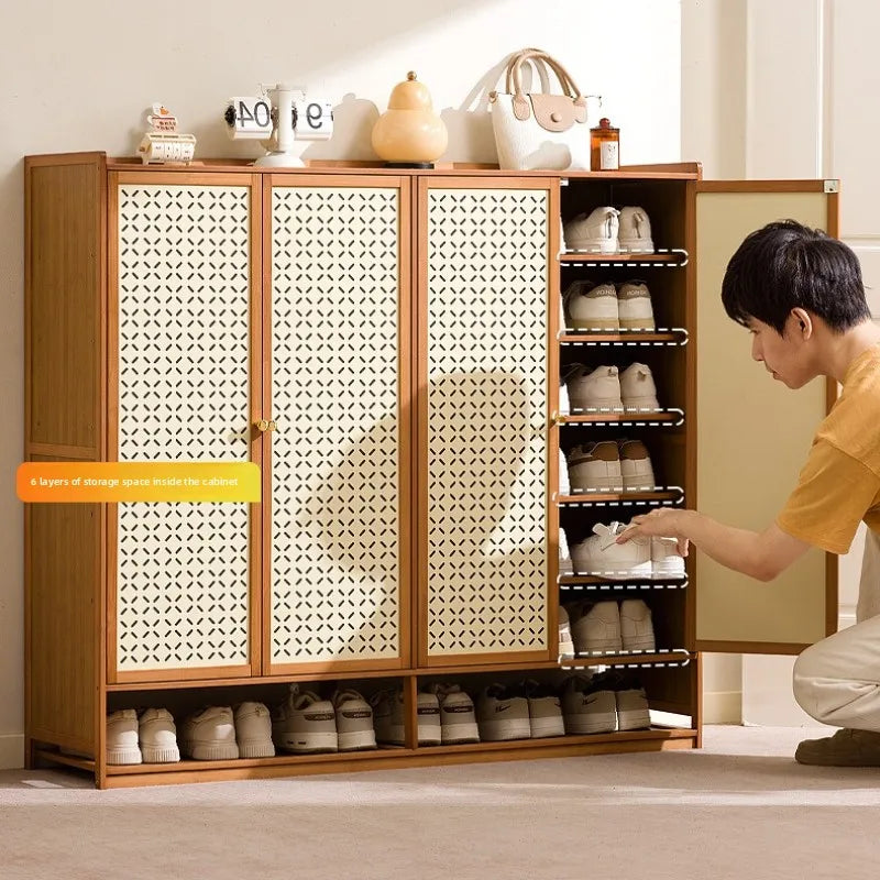 Dust-proof shoe cabinet at the entrance of the home, large-capacity storage in the indoor entrance, solid wood simple shoe Oasis Select