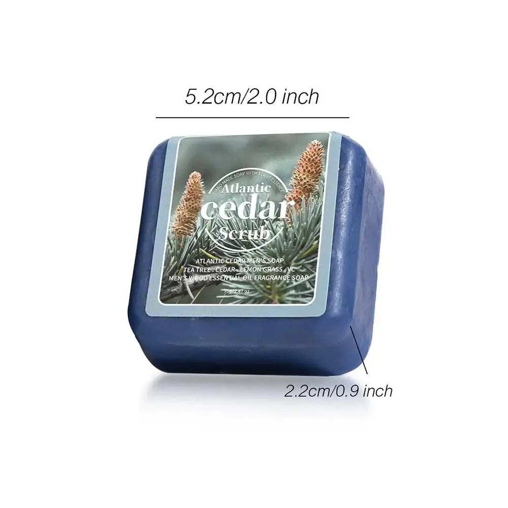 Men's Cedar Essential Oil Handmade Soap – Face & Body Bar Handmade Bar Soap Oasis Select