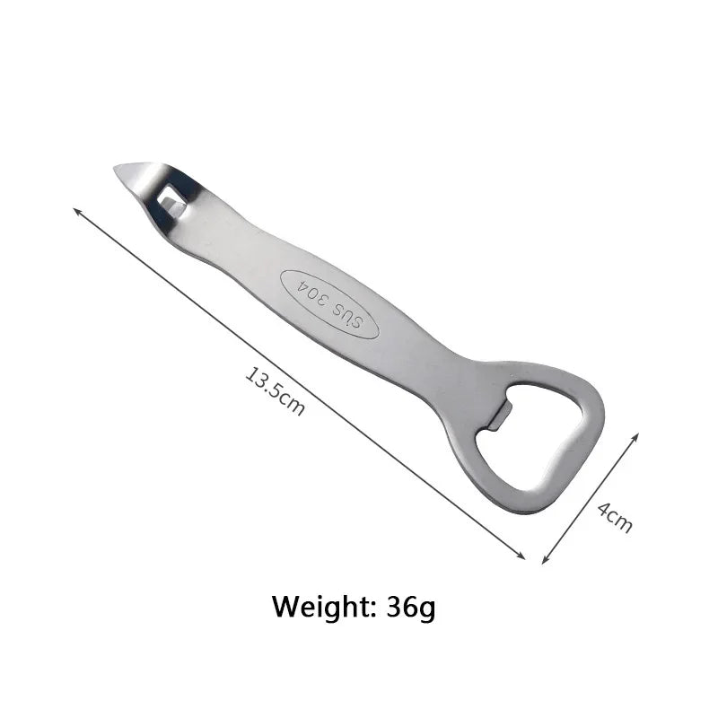 Thickened 304 Stainless Steel Beer Bottle Opener Portable Bottle Opener Cap Opener Restaurant Kitchen Accessories Small Tools Oasis Select silver