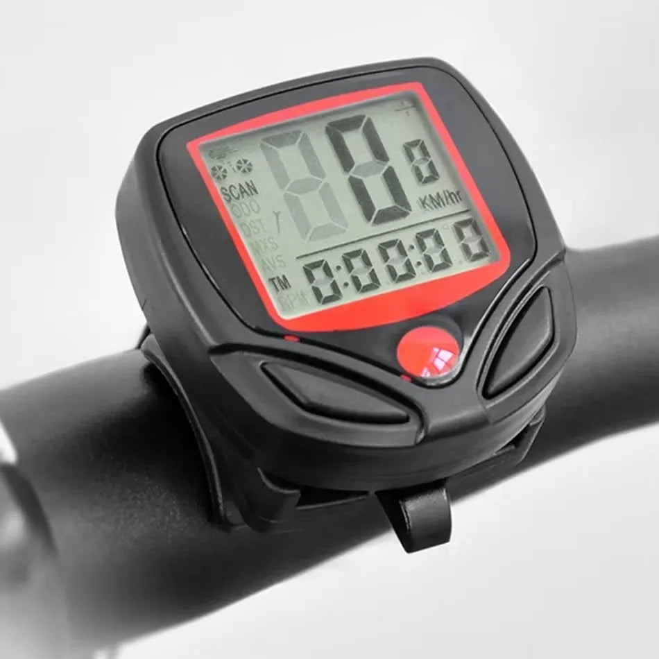 1/2/3/4pcs Bicycle Cycling Computer LCD Display Wired Odometer Of Functions Accurate Recording Auto Sleep Replaceable Battery Oasis Select 1pcs Red
