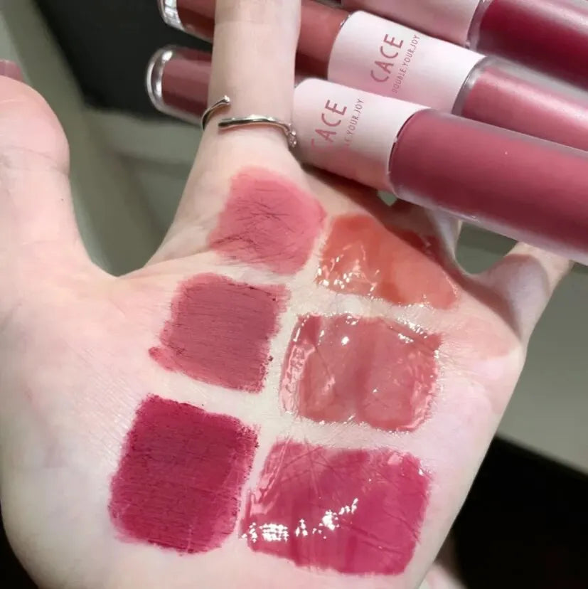 CACE Double Head Lip Gloss & Matte Lipstick | Waterproof Glaze