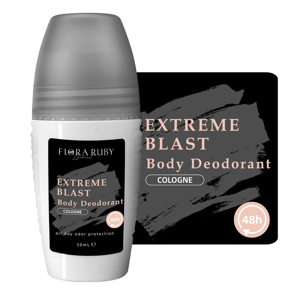 Flora Ruby Light Grey Series Deodorant Roll On All-purpose Deodorant Roll Aluminum Free Easy To Carry 50g Oasis Select Extreme Blast