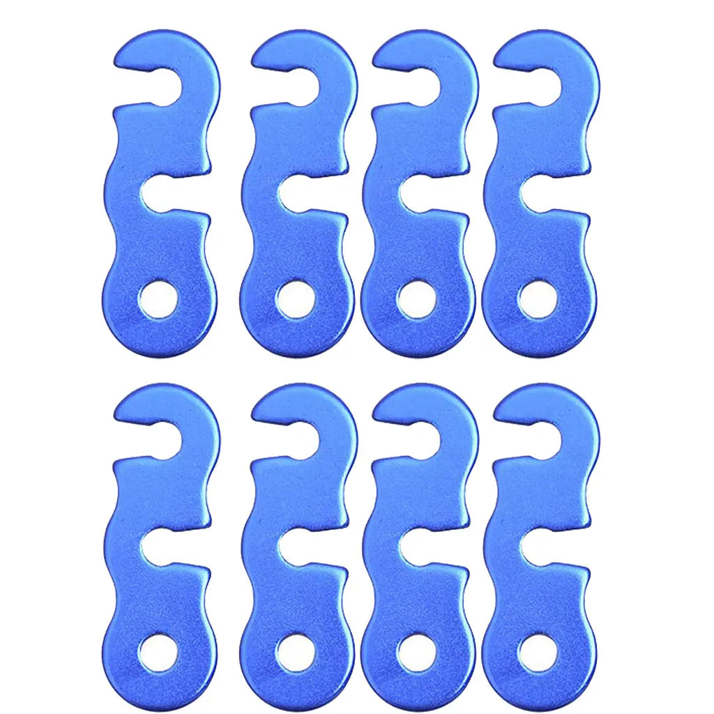 Aluminium Alloy Guyline Adjuster Camping Tent Shelter Tensioner for Tent Rope Stopper Adjuster 3 Hole Open End Cord Lock Oasis Select Blue 8 Piece