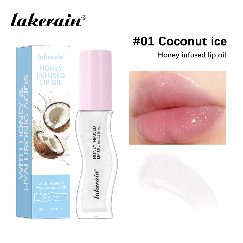Moisturizing Lip Gloss Oil Nourishes Hydrates Glossy Lips Care Lipstick Plumping Exfoliating Pink Plumping Gloss Oil Makeup Oasis Select 1 Coconut Ice