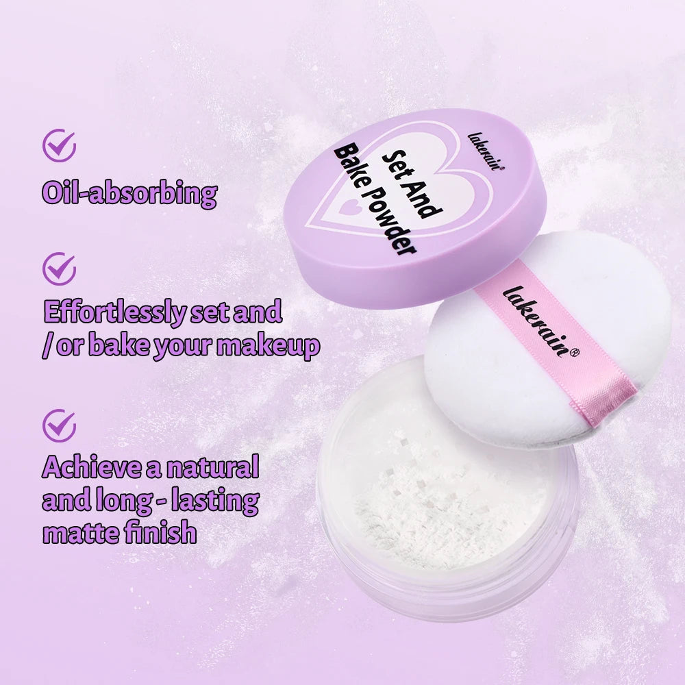 Setting Powder Waterproof Sweat Resistant And Oil Resistant Makeup Powder Setting Powder Natural And Long-lasting Matte Finish Oasis Select