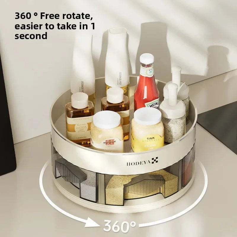 360° Rotating Double-Layer Spice Rack Kitchen Organizer Rotating Spice Rack Oasis Select