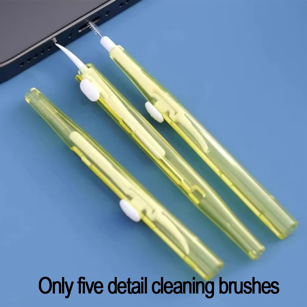 7-in-1 Screen Cleaner Spray Kit with 5 Brushes & Microfiber Cloth Dust Remover for Phone Laptop Keyboard Monitor Tablet Camera Oasis Select 5PCS Five cleaning