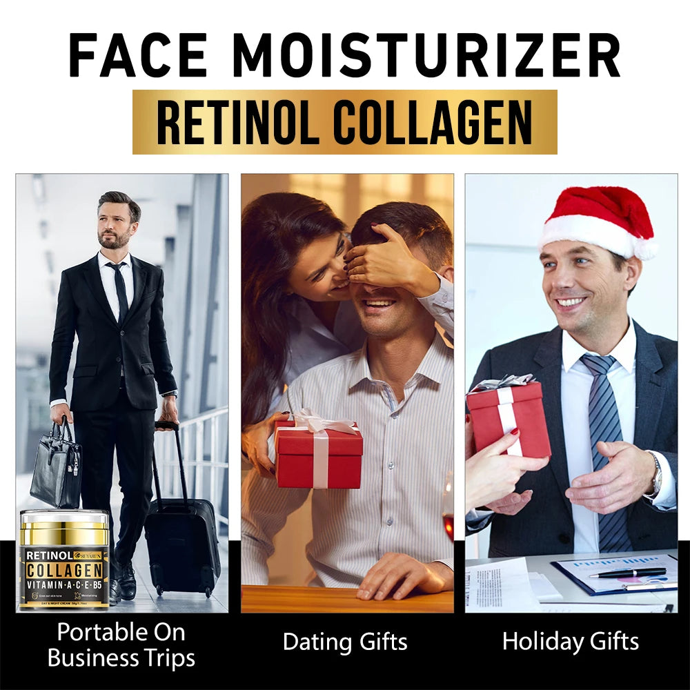 SUYARUN Collagen Retinol Face Cream with Vit C&E - Anti-Aging, Brightening & Firming Moisturizer for Youthful Glow. Oasis Select
