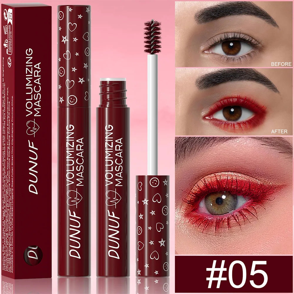 DUNUF Colorful Waterproof Mascara – Curling & Lengthening