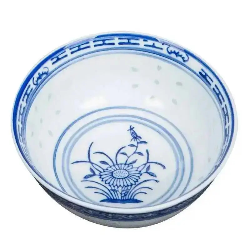 Old-fashioned Ceramic Blue And White Noodles Bowl Blue And White Porcelain Bowl Rice Bowl Oasis Select Orchid 5-inch Bowl