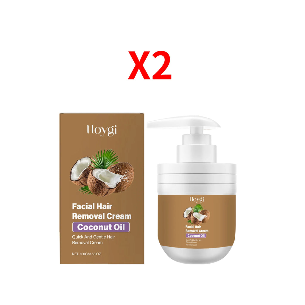 Coconut Oil Hair Removal Cream Face Armpit Leg Arm Beard Fast Hair Remover Painless Nourishing Smooth Skin Hair Growth Inhibitor Oasis Select 2pcs