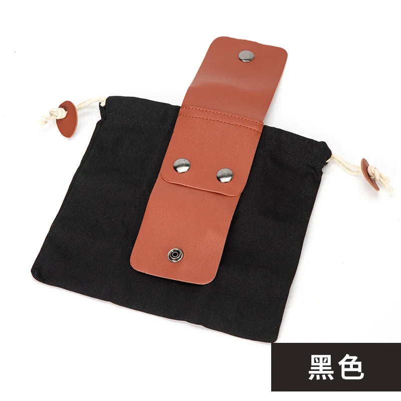 Outdoor Fruit Picking Bag Waist Hanging Tools Fanny Pack Bag Bundle Pocket Folding Canvas Tools Storage Bag Organizer Oasis Select Black