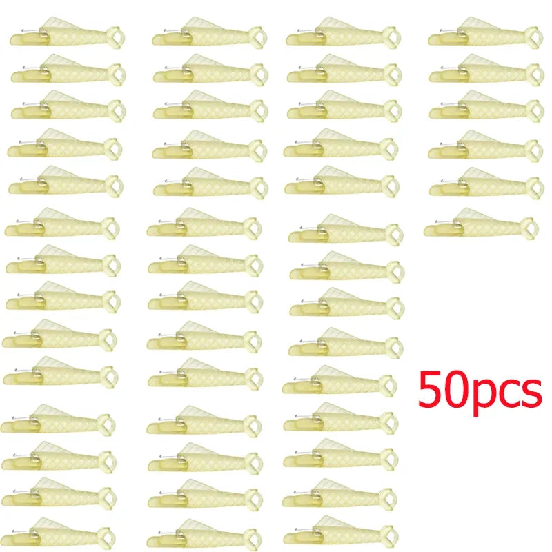 1-50Pcs Automatic Needle Threader DIY Tool Home Hand Sewing Machine Device Thread Auto Needle Cross Stitch Sewing Accessories Oasis Select 50pcs yellow