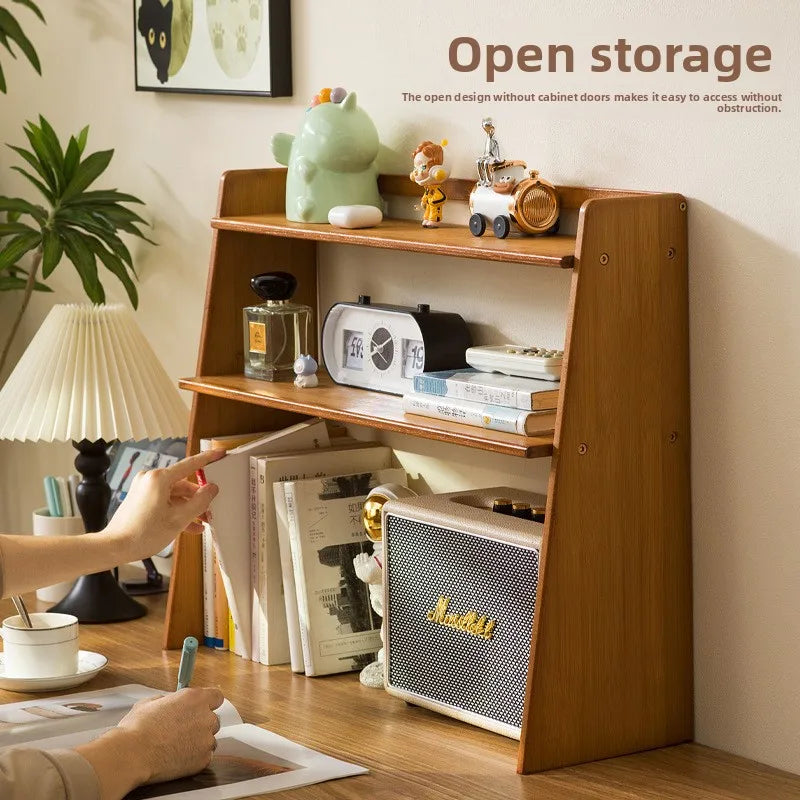Medieval style shelves, household bedroom cabinets, student desk shelves, multi-layer simple display bookcases, storage shelves Oasis Select
