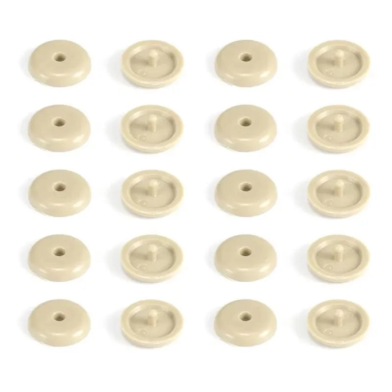 5/10/20pairs Car Safety Seatbelt Stopper Buckle Automobile Seat Belt Spacing Limit Stop Plastic Anti-slip Buttons Retainer Oasis Select 10 pairs Beige