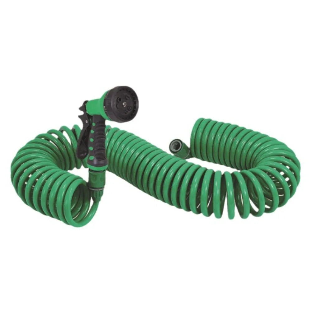 Expandable Retractable EVA Garden Hose 10/15m Portable Spring Water Pipe for Car Wash And Flower Lawn Watering Curly Magic Pipe Oasis Select