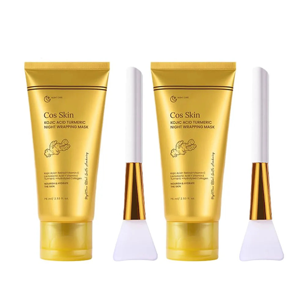 Kojic Acid Turmeric Overnight Peel-Off Mask – Glowing Skin Overnight Peel-Off Mask Oasis Select 2PCS