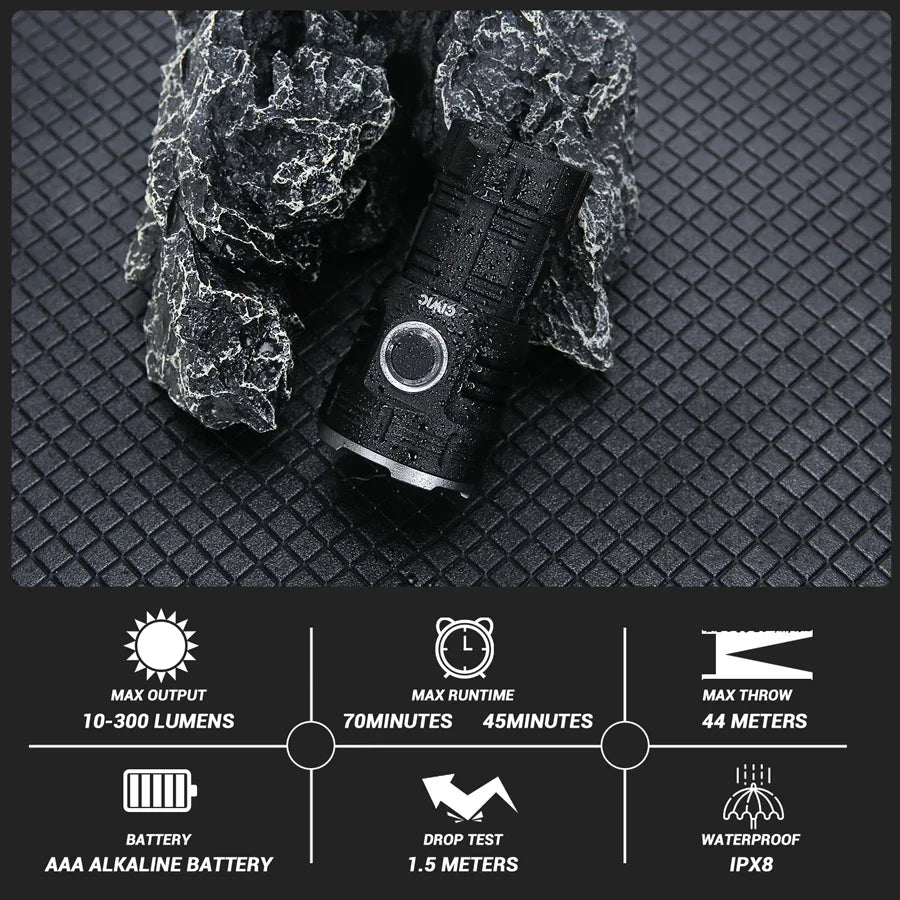 High Bright 8 LED Flashlight Aluminum Alloy Tactical Flashlight 26350 Battery Type-C Rechargeable Magnet Emergency Lantern Oasis Select