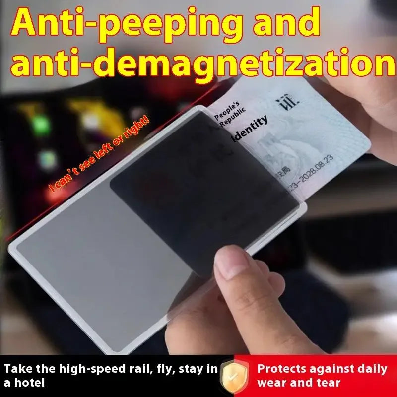 1Pcs Multipurpose Bank Card ID Card Privacy Protective Case Practical Personal Information Protectors PVC Anti Peeping Card Oasis Select