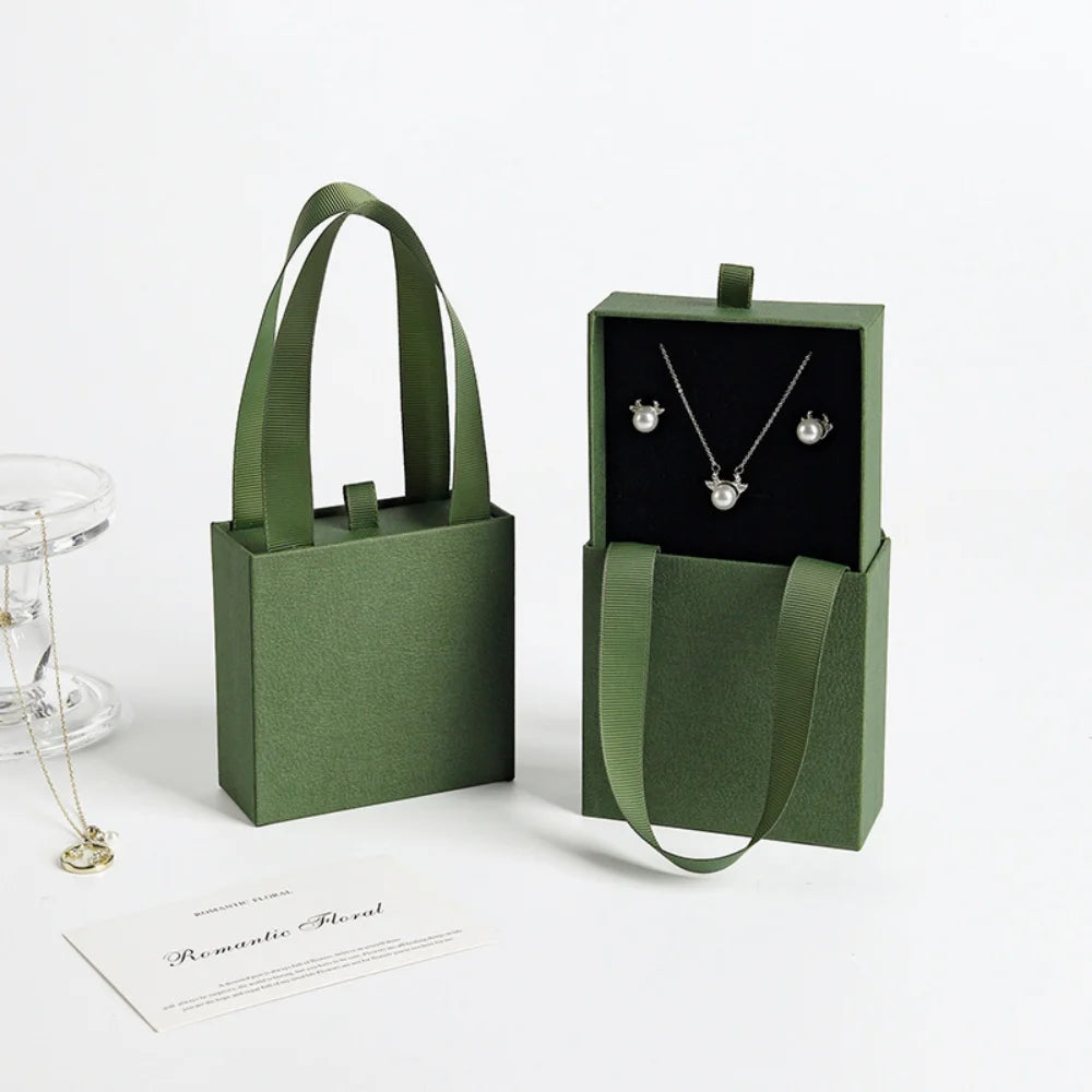 Portable Drawer Jewelry Box for Rings, Earrings & Necklaces