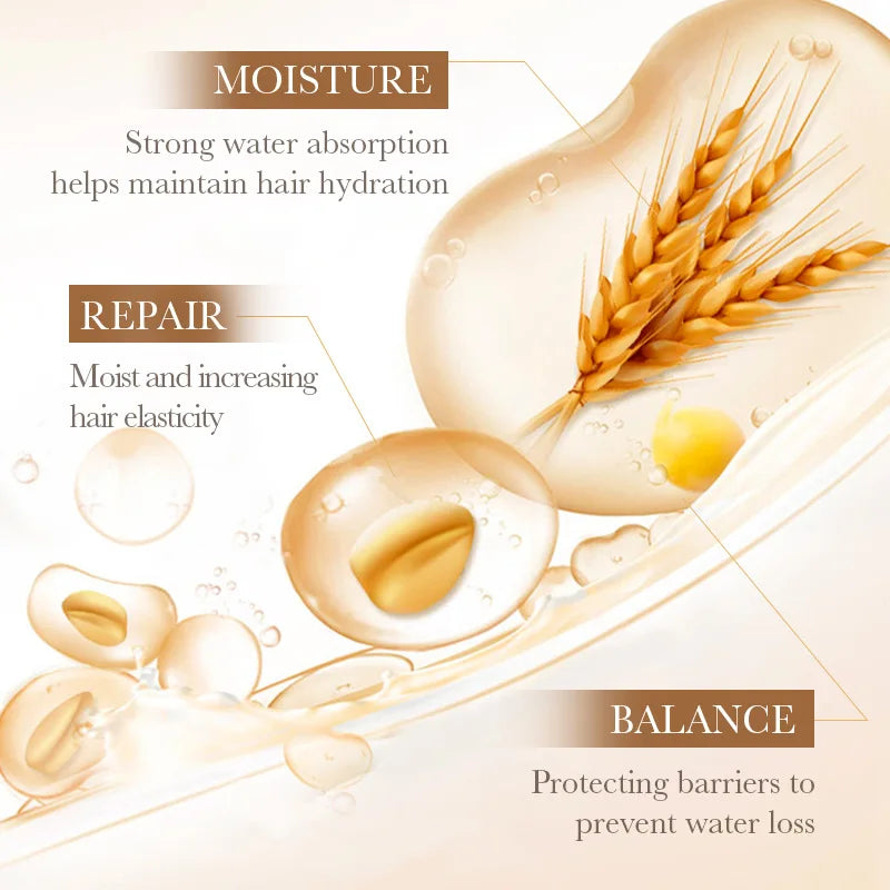 BIOAQUA Rice Milk Hair Mask – Repair Frizzy & Damaged Hair Deep Repair Hair Mask Oasis Select
