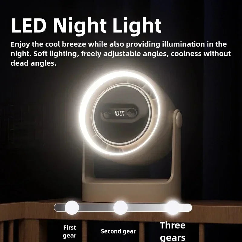 URGGU Bladeless USB Camping Fan 10000mAh & LED Lights