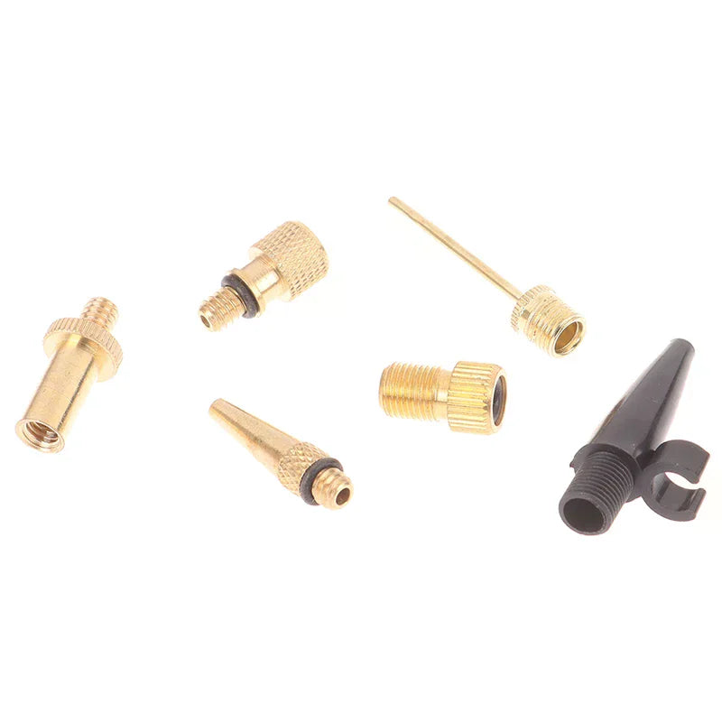 Bicycle Valve Adaptors For Road & MTB Bike Tire Pump Copper Inflator Pump Nozzle Kit Presta Schrader Valve Adapter Tube Oasis Select