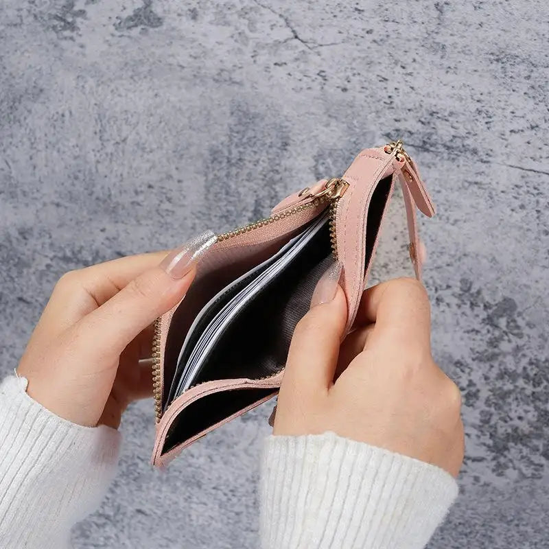 Slim PU Leather Women's Wallet – Zipper Coin Pocket & Card Slots Women's Slim Wallet Oasis Select