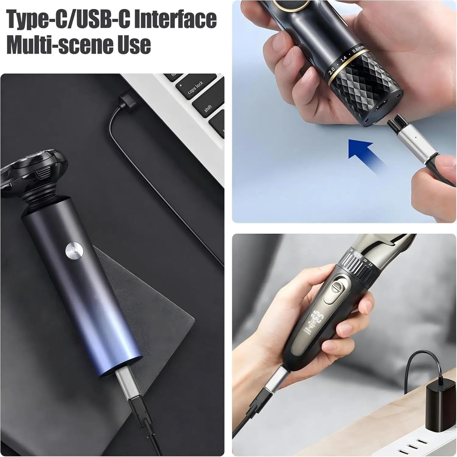 USB-C Shaver Adapter for Philips OneBlade QP6510 QP6520 QP6530 Shaver Charging Adapter Oasis Select