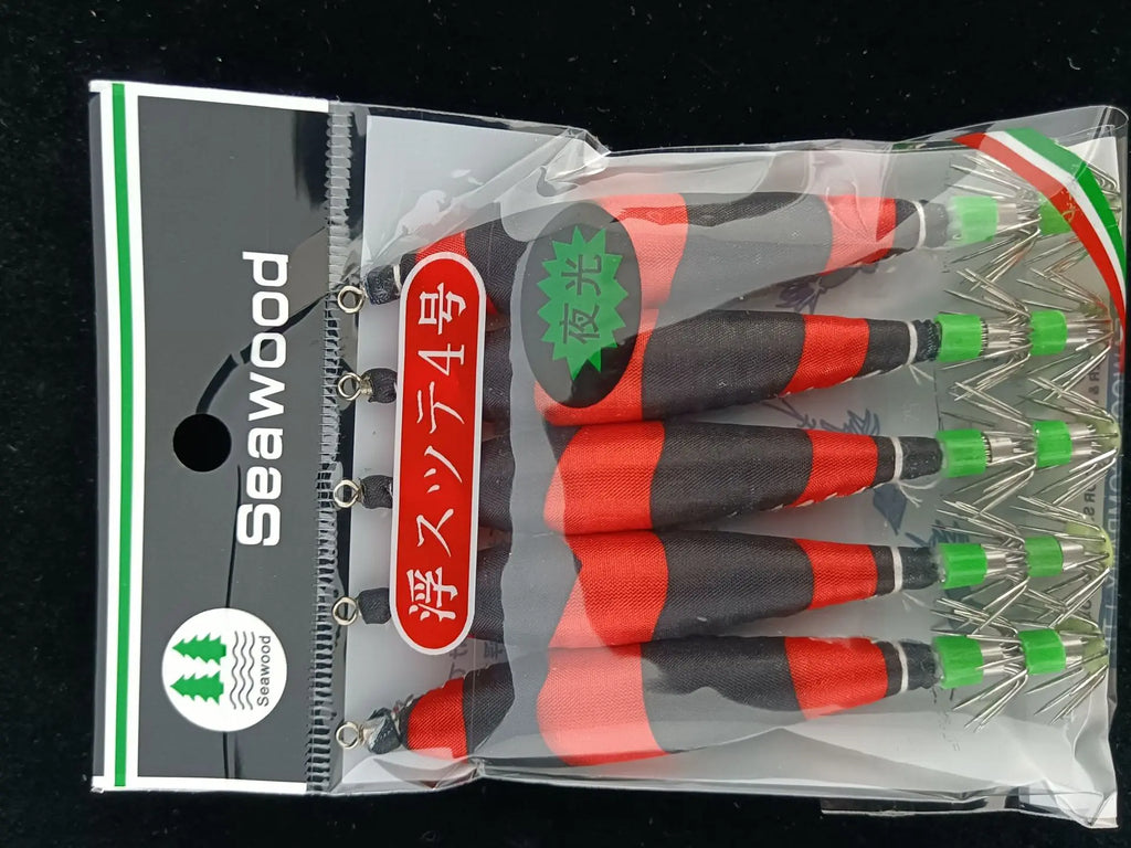 5pcs multi-color strong luminous squid needle 4.0 # octopus hook squid needle lure bait Oasis Select 5