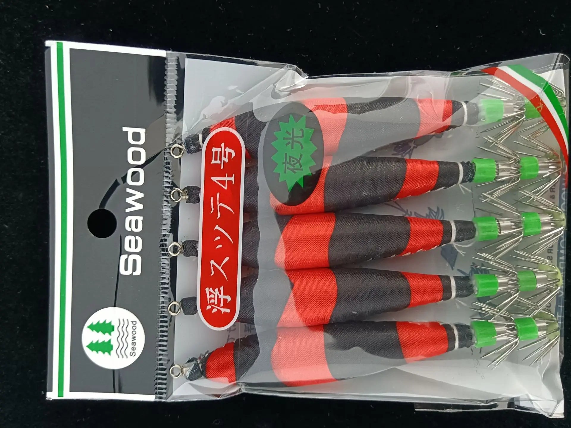 5pcs multi-color strong luminous squid needle 4.0 # octopus hook squid needle lure bait Oasis Select 5