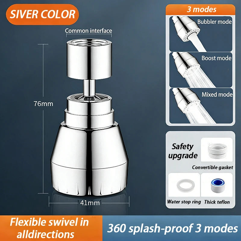 Stainless Steel 304 High-Pressure Kitchen Faucet 3 Water Spray Modes Flexible 360° Swivel Simple Installation Secure And Durable Oasis Select