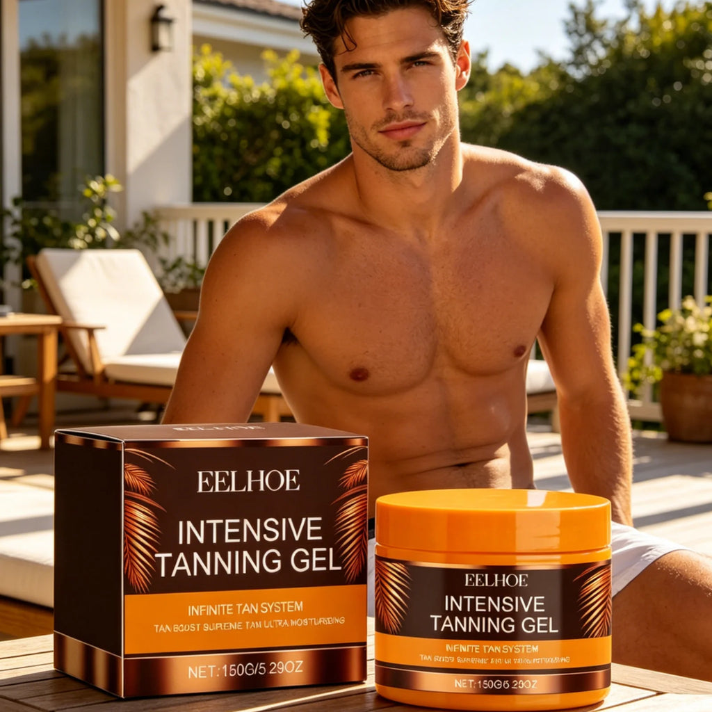 EELHOE Intensive Tanning Gel Long Lasting Moisturizing Smoothing Skin Softening Even Skin Tone Gentle Formula Self Tanning Gel Oasis Select