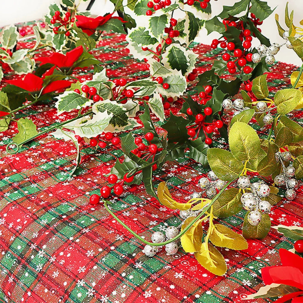 2M Christmas Garland String Light Artificial Red Berry Holly Leaves DIY Rattan Wreath For Xmas New Year Holiday Home Decoration Oasis Select