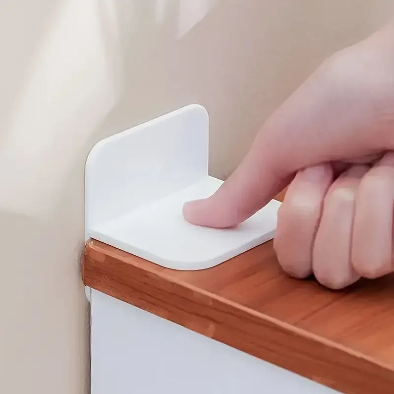 Multifunctional T Shape Bookshelf Fixing Bracket Anti Tip Furniture Fasteners for Shoe Rack and Bookcase No Drilling Required Oasis Select