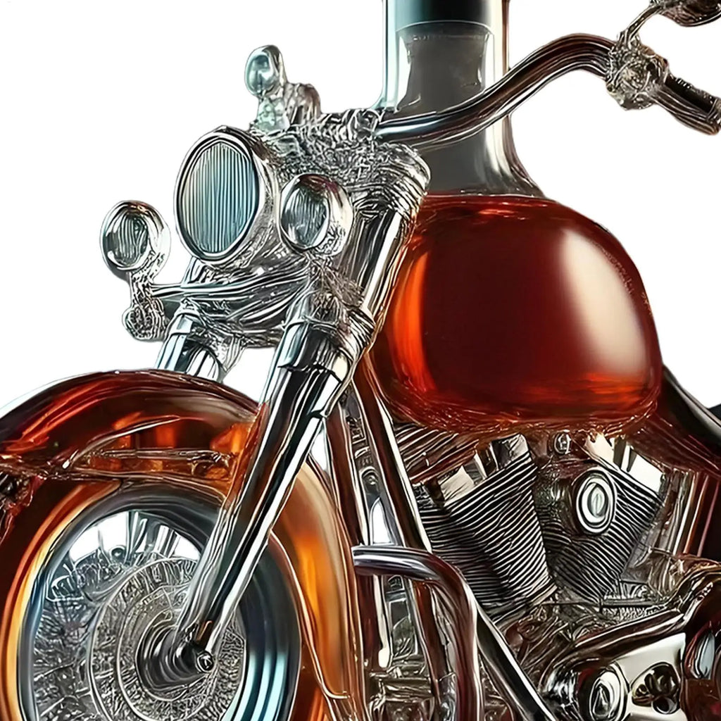 Glass Wine Decanter Motorcycle Liquor Decanter Wine Bottle Funny Drink Bottle Liquor Dispenser for Men Dad Motorcycle Lovers Oasis Select