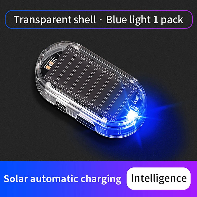 Solar Powered Car Fake Security Light – LED Flashing Dummy Alarm
