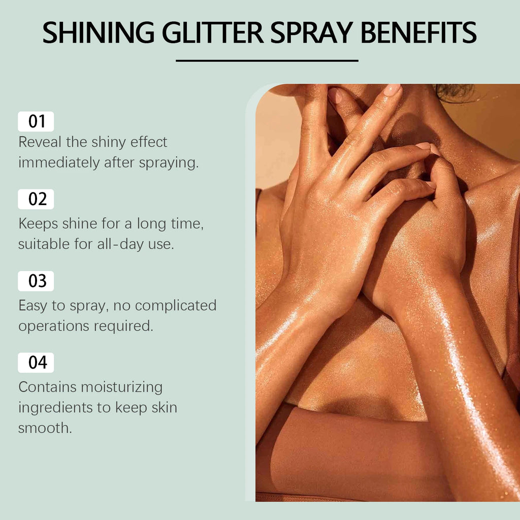 Eelhoe Glitter Highlighter Spray – Body, Hair & Clothes 100ml Body Glitter Spray Oasis Select