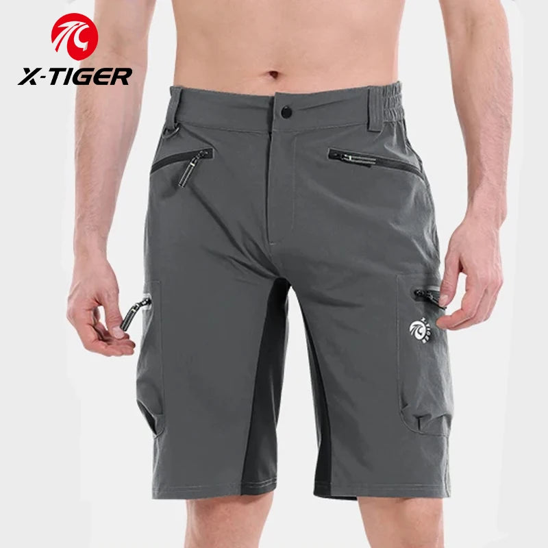 X-TIGER Mountain Bike Shorts Multi-Pockets with Breathable MTB Road Cycling Shorts Waterproof Loose Outdoor Sports Shorts Oasis Select