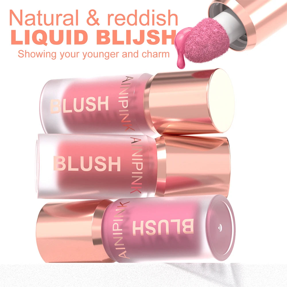 Matte Liquid Blush Waterproof High Pigmented Smooth Non-Sticky Peach Pink Coral Daily Makeup Multi-use Blushing Glow Christmas Oasis Select