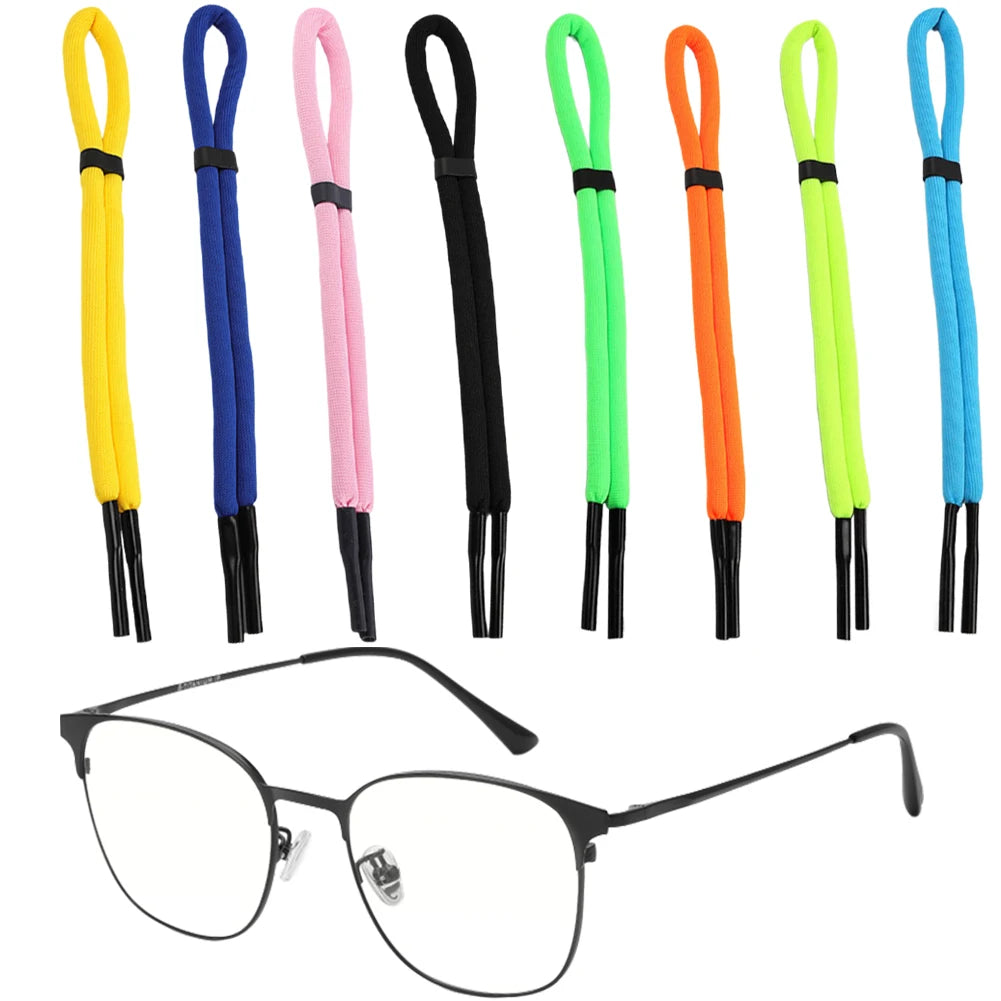 8Pcs Floating Sunglasses Straps Adjustable Floatable Eyewear Lanyard Outdoor Eyeglass Rope for Beach Lake Pool Oasis Select United States