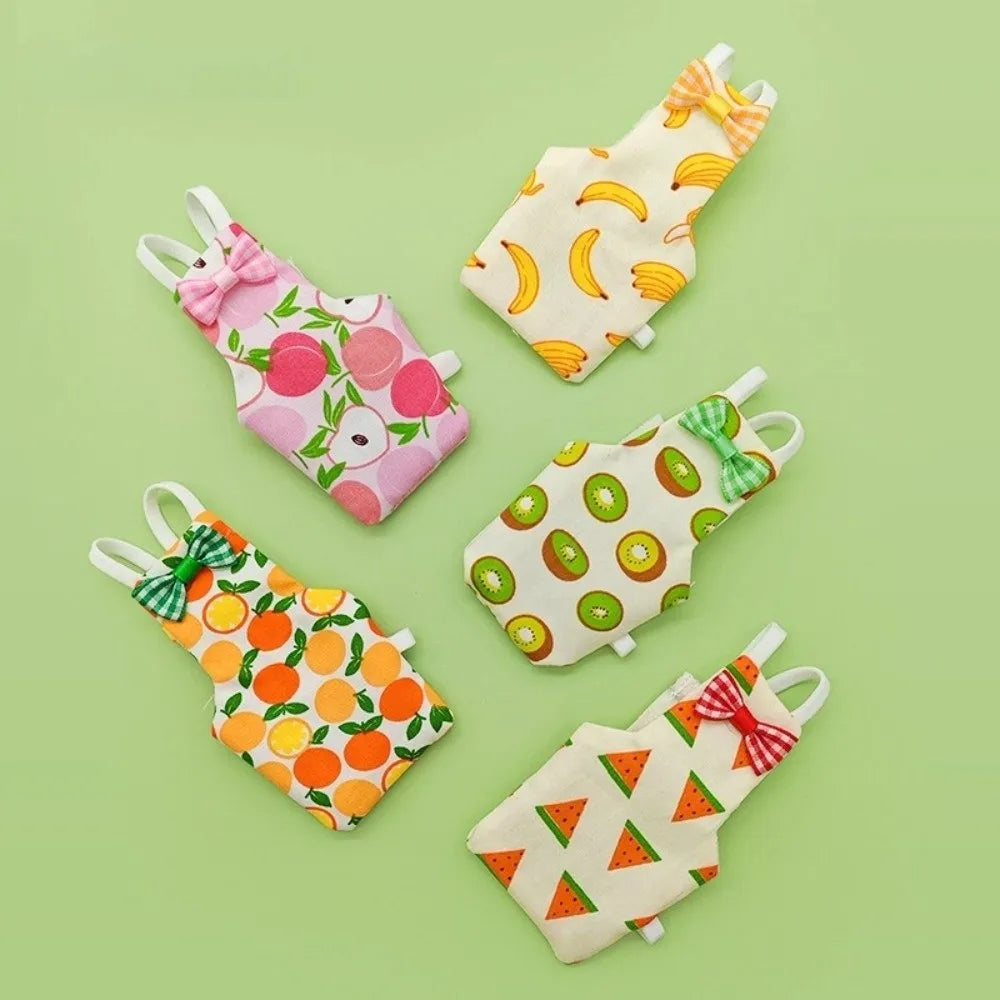 New Colorful Fruit Parrot Diaper Breathable Bowtie Pet Bird Apron Washable Keep Birds Clean Pet Bird Clothes Indoor Use Oasis Select