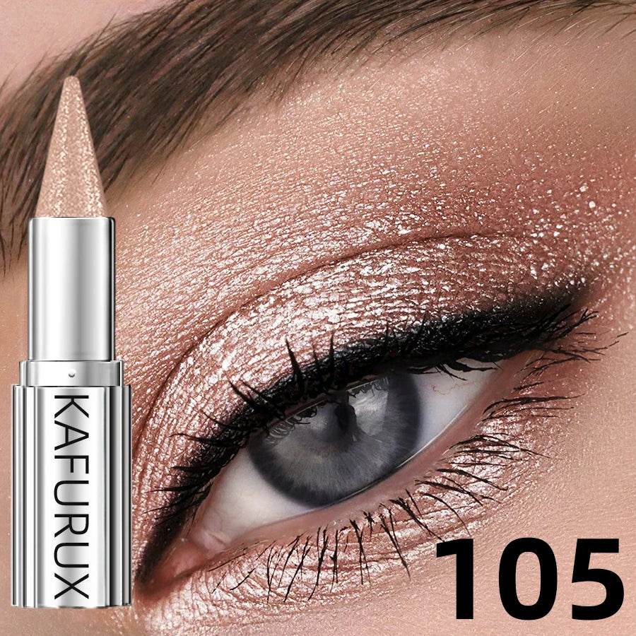 KAFURUX Metallic Glitter Eyeshadow Stick | 12 Colors, Waterproof