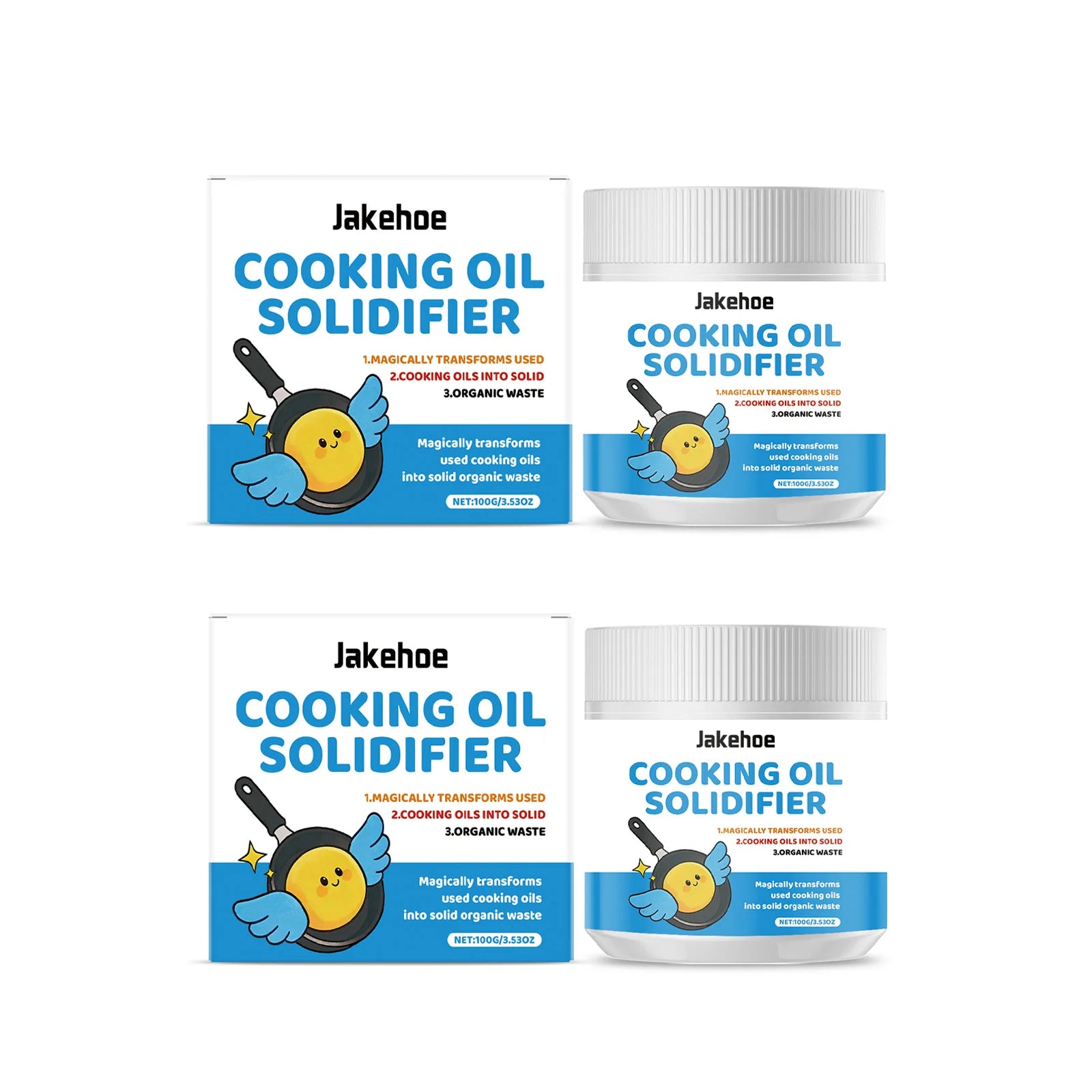 Cooking Oil Solidifier Powder Prevents Clogged Drains Turns Used Fryer Oil Into Solid Disposal For Home Restaurant Eco Cleaning Oasis Select 2Bottled