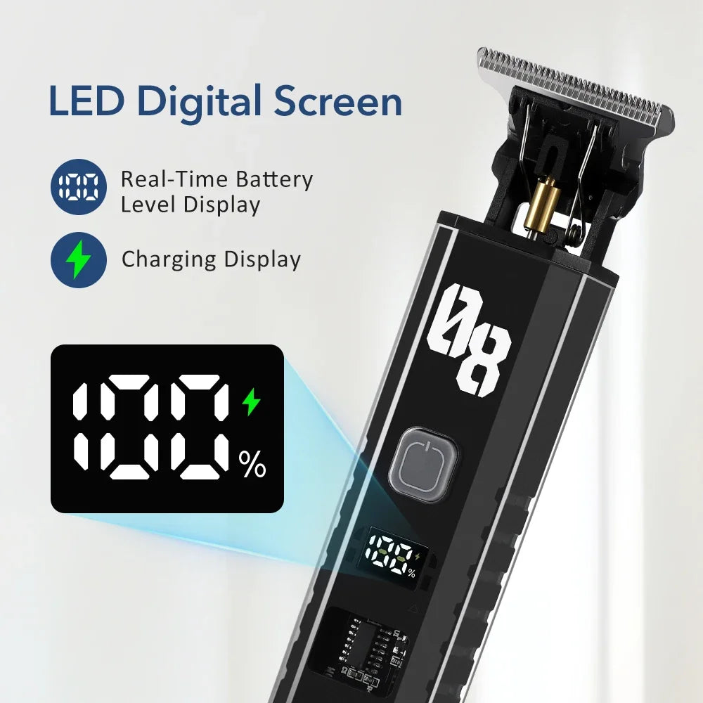 AFDEAL Cordless Hair & Beard Trimmer Kit with LED Display