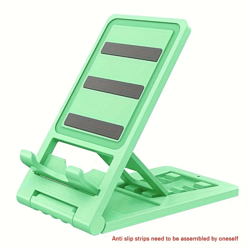 Foldable Desktop Phone Holder Stand - Adjustable Lazy Bracket for iPhone 17 Pro, iPad & Tablets - Portable Tablet Stand Oasis Select Light Green