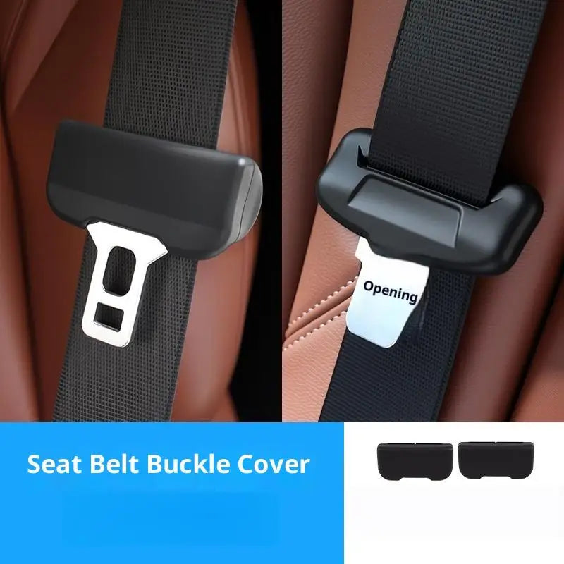 1/2Pcs Car Seatbelt Buckle Covers, Silicone Anti-scratch Guard, Auto Interior Accessories Oasis Select