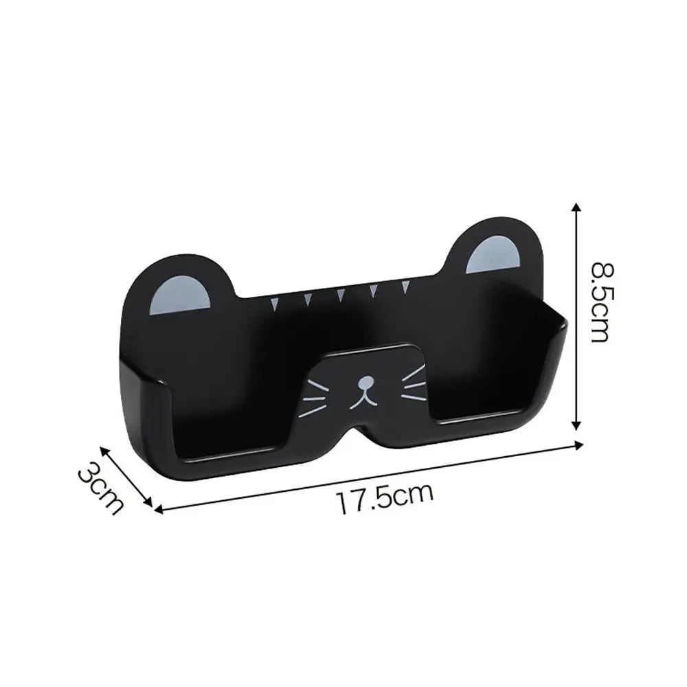 High End Glass Display Cabinet Glasses Storage Box Wall Mounted Perforated Free Sunglasses Storage Rack Sunglass Home Tidying Oasis Select Black