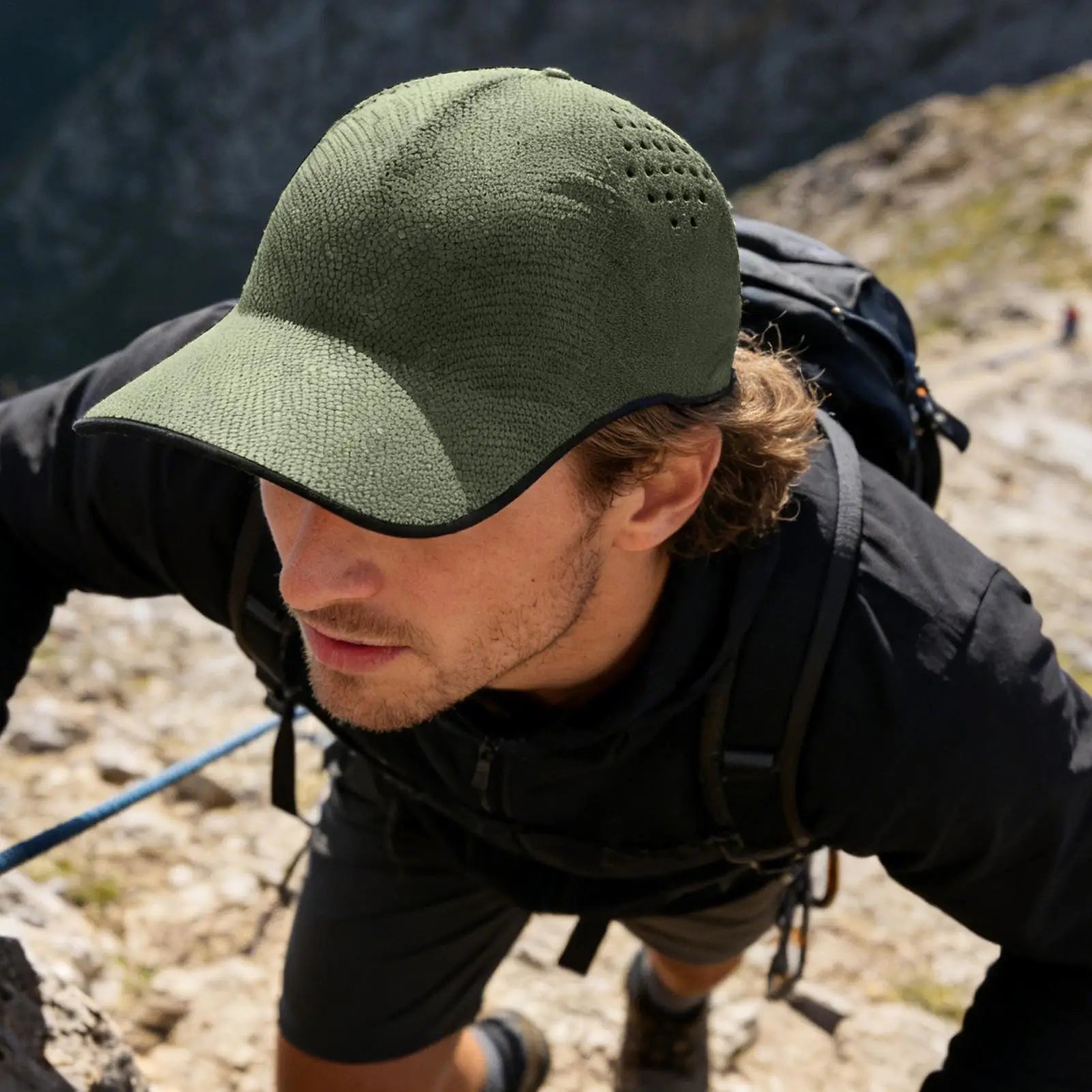 Seamless Baseball Cap Quick Drying Sports Hat Breathable Packable Sports Hat Polyester Breathable Outdoor Hat Visor Cap Oasis Select