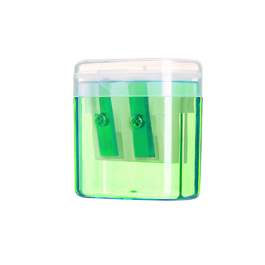 A color random student two-hole pencil sharpener for children's school supplies - a must-have for starting school Oasis Select Green